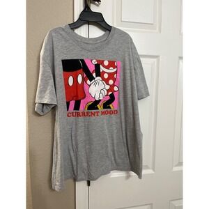 Disney Minnie Mouse Women's Junior Short Sleeve Crewneck T-Shirt Gray Sz  3XL